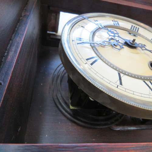 Antique F.M.S wall clock - Marked 1893 on movement - Clock 49 x 29 cm - Face 15 x 15 cm