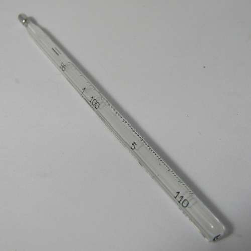 Vintage Chiron doctors thermometer in metal casing