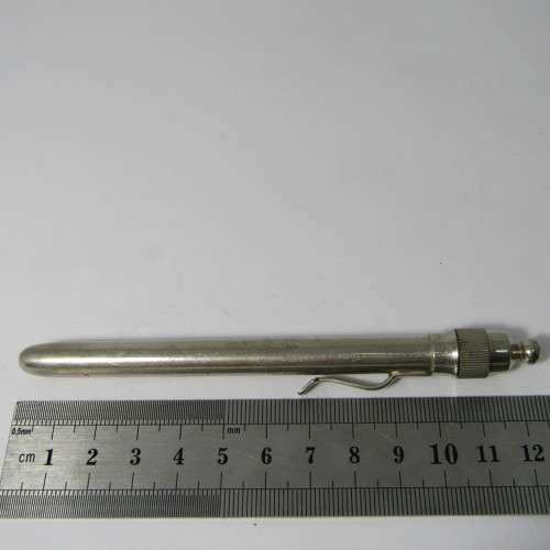 Vintage Chiron doctors thermometer in metal casing