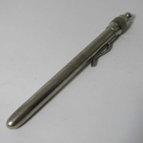 Vintage Chiron doctors thermometer in metal casing