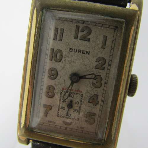 Vintage Buren Grand Prix manual wind rectangular watch - working
