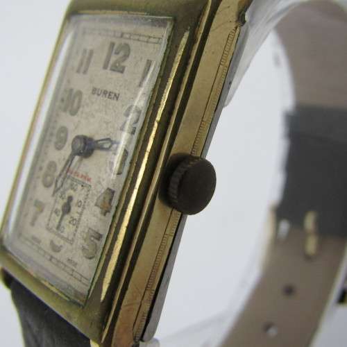 Vintage Buren Grand Prix manual wind rectangular watch - working