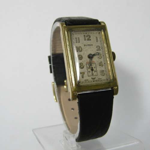 Vintage Buren Grand Prix manual wind rectangular watch - working