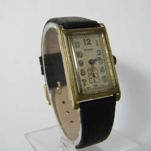 Vintage Buren Grand Prix manual wind rectangular watch - working