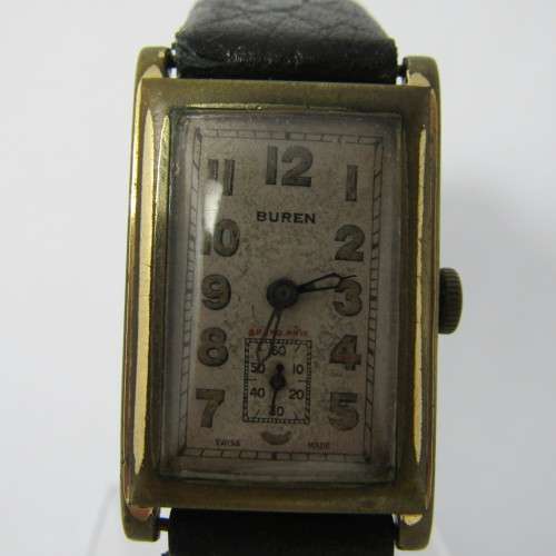 Vintage Buren Grand Prix manual wind rectangular watch - working