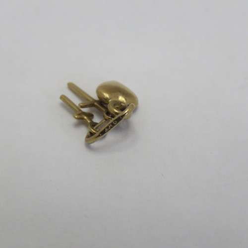 9kt Gold crosses and heart charm - Weighs 0,4 g