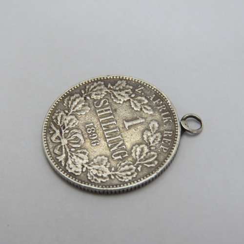 1896 ZAR Paul Kruger Shilling made into pendant - Scarce