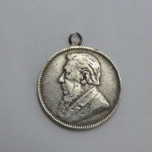 1896 ZAR Paul Kruger Shilling made into pendant - Scarce