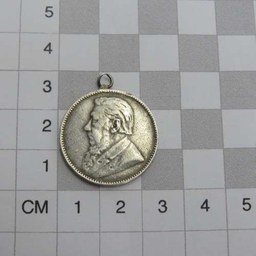 1896 ZAR Paul Kruger Shilling made into pendant - Scarce