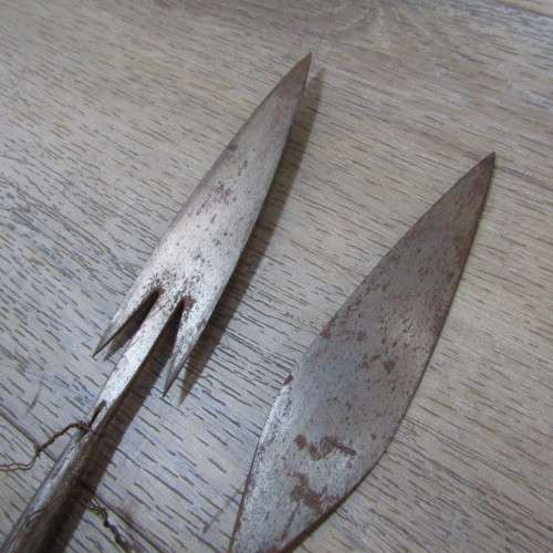 Pair vintage souvenir spears