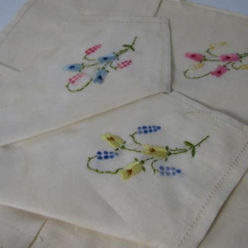 Handkerchiefs in original box - beautiful  items made in Switzerland
