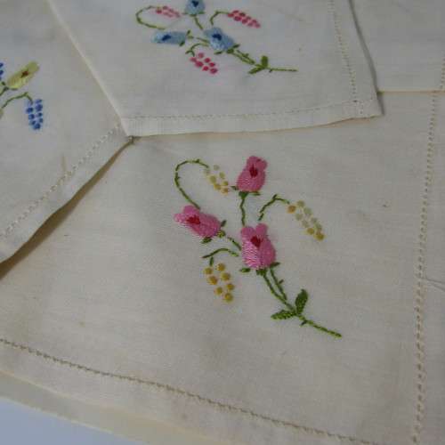 Handkerchiefs in original box - beautiful  items made in Switzerland