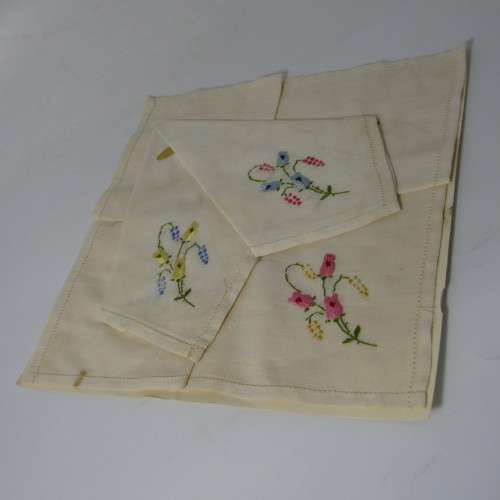 Handkerchiefs in original box - beautiful  items made in Switzerland