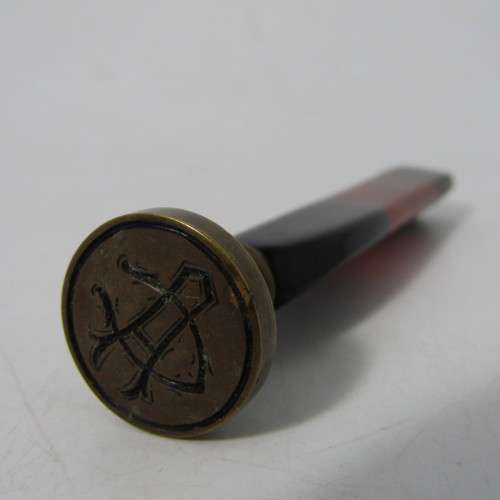 Vintage letter opener and wax seal