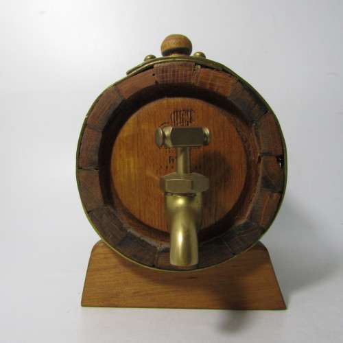 Small Wooden wine barrel with brass tap