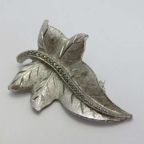 Vintage sphinx marcasite brooch