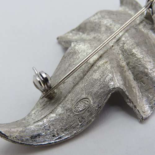 Vintage sphinx marcasite brooch