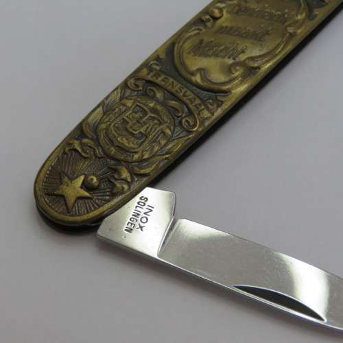 Kruger and De Wet brass pocket knife by Inox