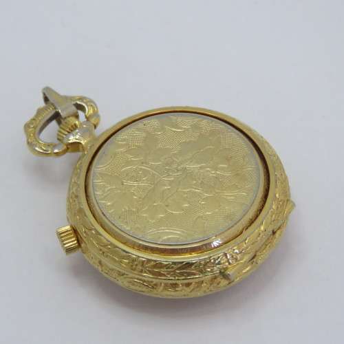 Vintage Mentor goldplated alarm pocketwatch - Working