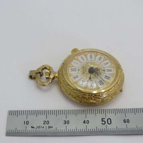 Vintage Mentor goldplated alarm pocketwatch - Working