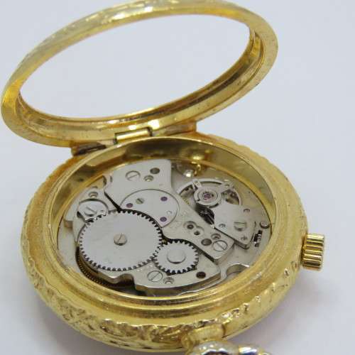 Vintage Mentor goldplated alarm pocketwatch - Working