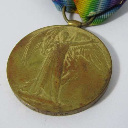 WW1 Victory medal issued to Lieutenant A. Milligan 3rd Cameron Highlanders with dog tags