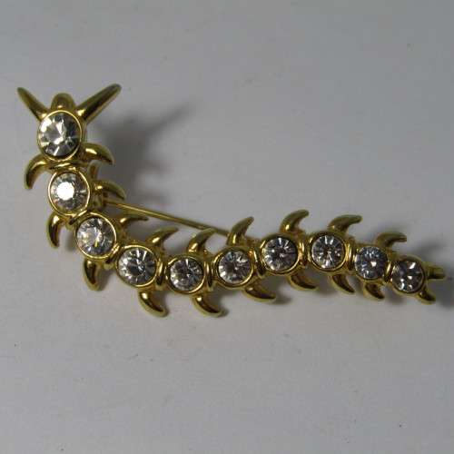 Vintage Gold coloured caterpillar brooch