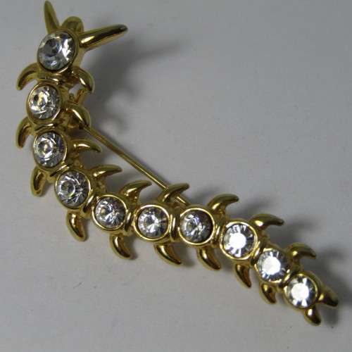 Vintage Gold coloured caterpillar brooch
