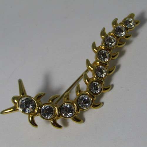 Vintage Gold coloured caterpillar brooch