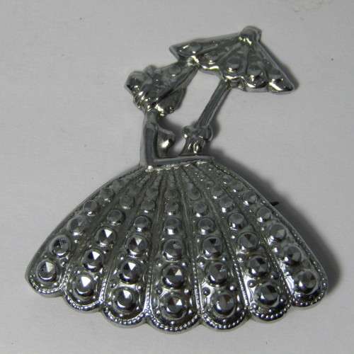 Victorian lady costume jewellery brooch