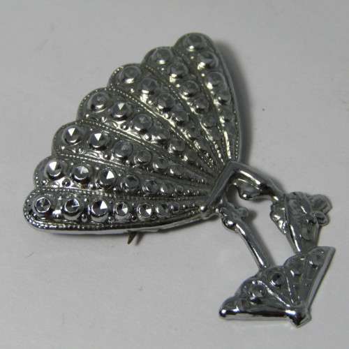 Victorian lady costume jewellery brooch