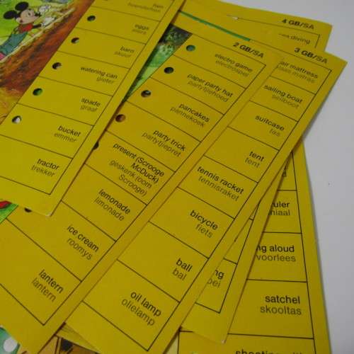 Vintage Jumbo Electro Comic learning board game - English / Afrikaans