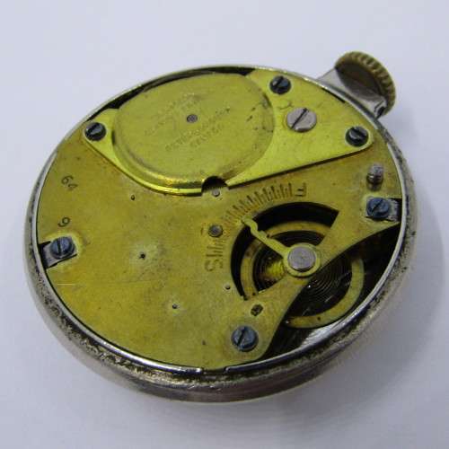 Vintage Westclox Zobo pocket watch - case ring missing - working