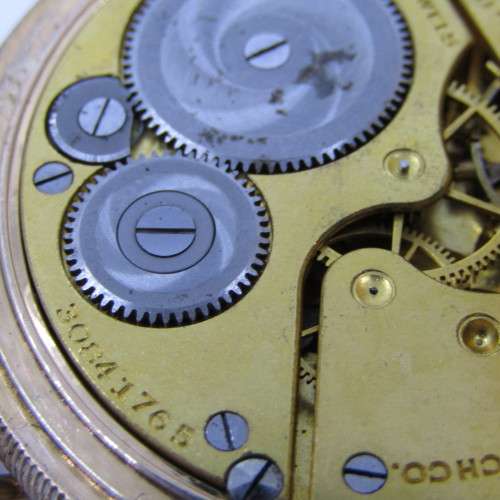 Antique 1928 Elgin full hunter gold-plated  pocket watch - serial 30841765