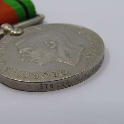 WW2 Defence Medal issued to 576198 R.H. Wearing