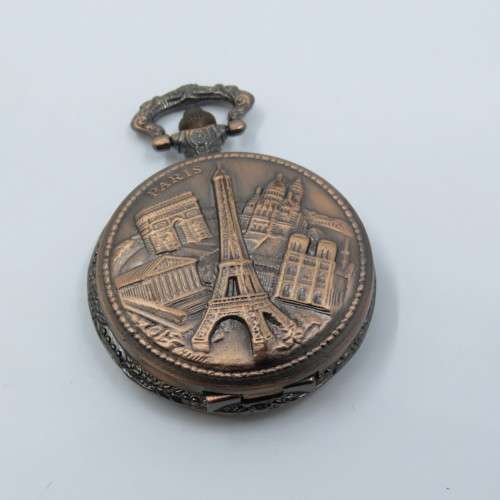 1880`s Style Paris Expo full hunter quartz pocketwatch - Hachette pocket watch collection #35