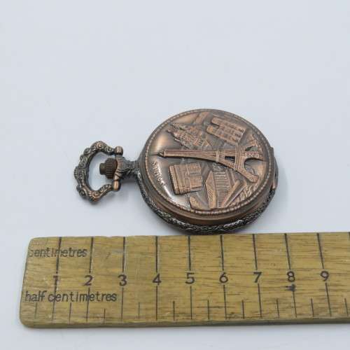 1880`s Style Paris Expo full hunter quartz pocketwatch - Hachette pocket watch collection #35