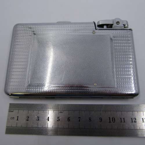 Vintage Kincraft chrome plated cigarette case with lighter