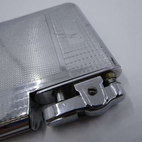 Vintage Kincraft chrome plated cigarette case with lighter