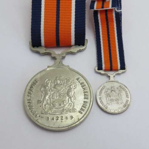 SADF General Service medal and miniature - #142269
