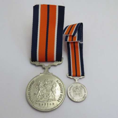 SADF General Service medal and miniature - #142269