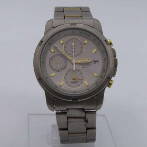 Seiko Chronograph Titanium 100m mens watch - 7T62-OBEO - working