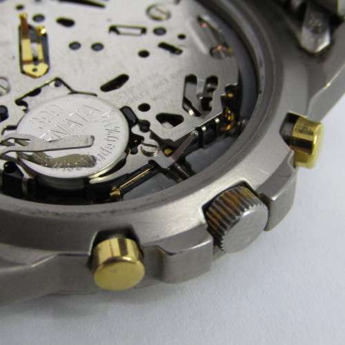 Seiko Chronograph Titanium 100m mens watch - 7T62-OBEO - working