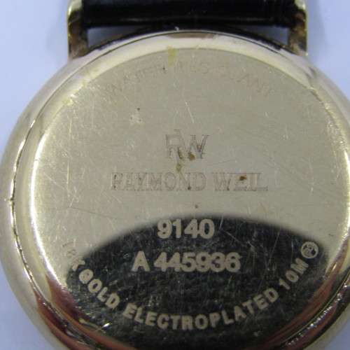Raymond Weil 9140 Quartz18kt Gold electroplated mens watch - working