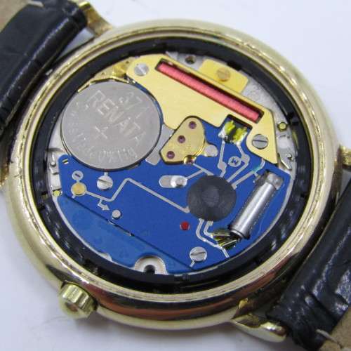 Raymond Weil 9140 Quartz18kt Gold electroplated mens watch - working