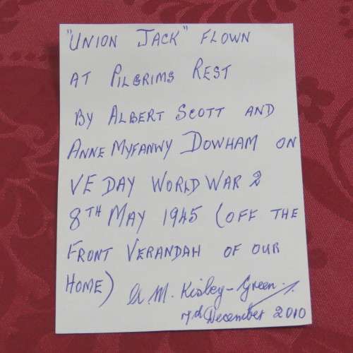 British Flag Flown by EA Downham at the Relief of Kimberley during the Boer War