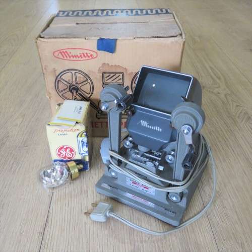 Vintage Minette Viewer editor eight in box with extra lamp - Viewer editor 20 cm high