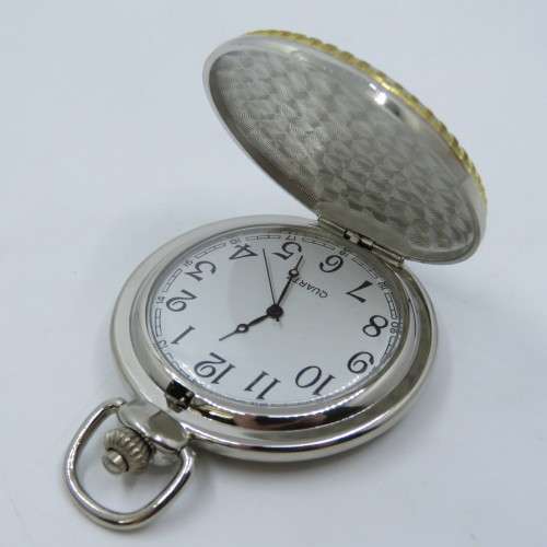 1920`s Style Huntsman full hunter quartz pocketwatch - Hachette pocketwatch collection #30 - Working