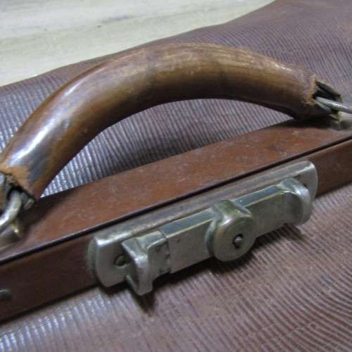 Vintage leather gentleman`s / doctors bag - rarely seen and needs some attention inside -  49 x 42cm