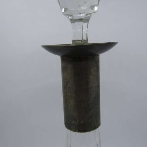 Vintage glass ships decanter